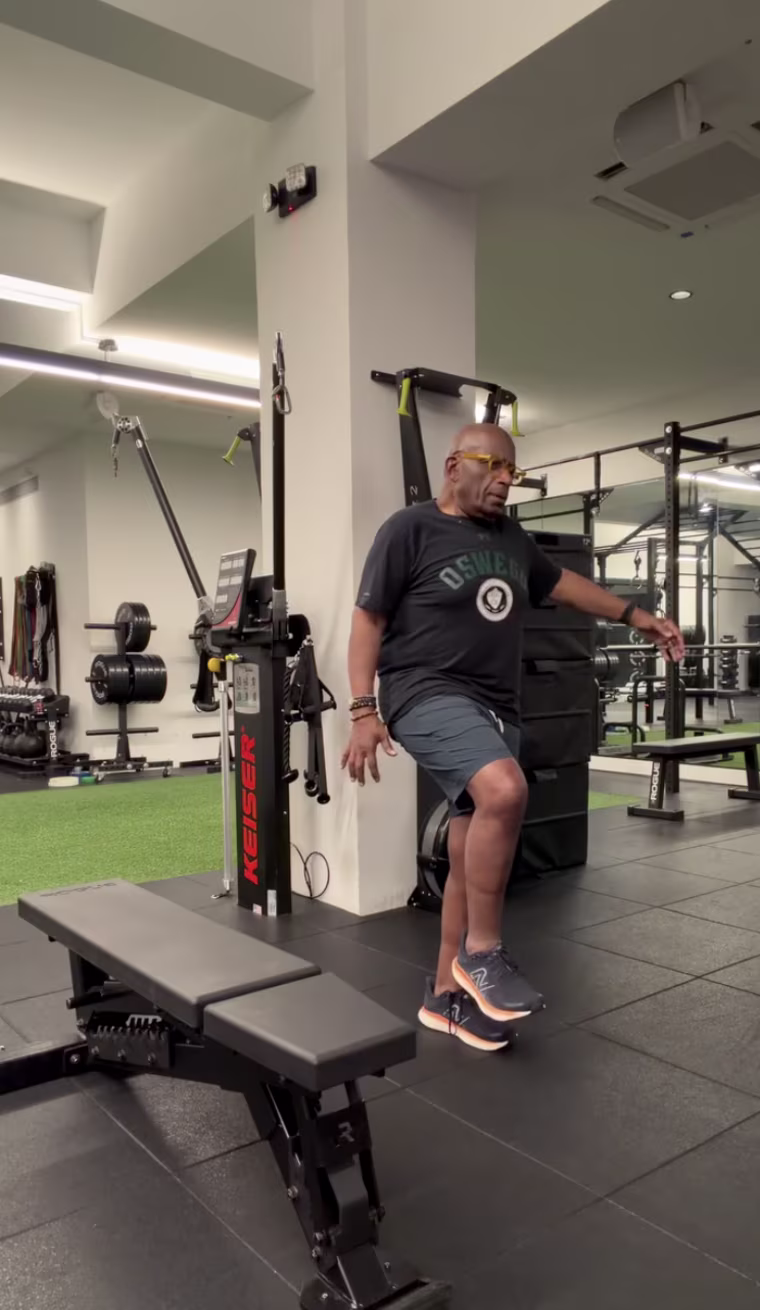 al roker working out at gym