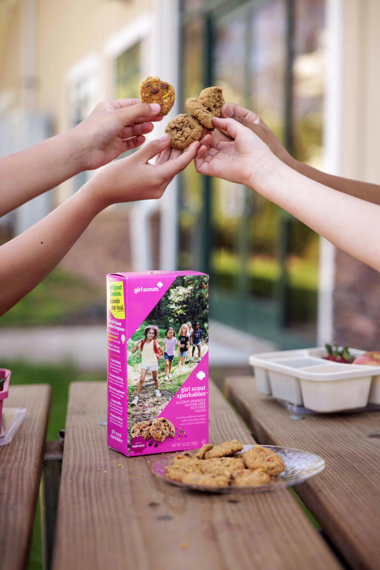 Sparkables, the upcoming collaboration between Partake and Girl Scouts of America, definitely spark joy.