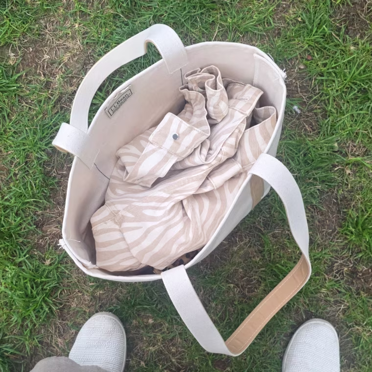 Jannely Espinal uses the L.L.Bean for the pool and park adventures.