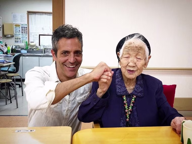 Sam Green and Kane Tanaka from "The Oldest Person in the World," an Assembly Release.