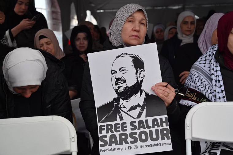 Demonstration demanding the release of Salah Sarsour in Illinois