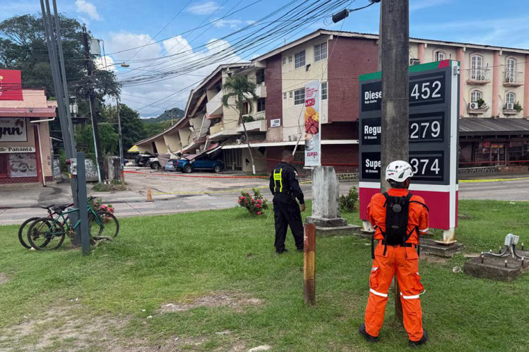 Infrastructure damage after an earthquake hit Panama.