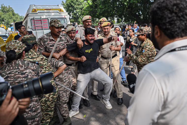 Cockroach Janata Party (CJP) Mobilises Mass Protest In Delhi