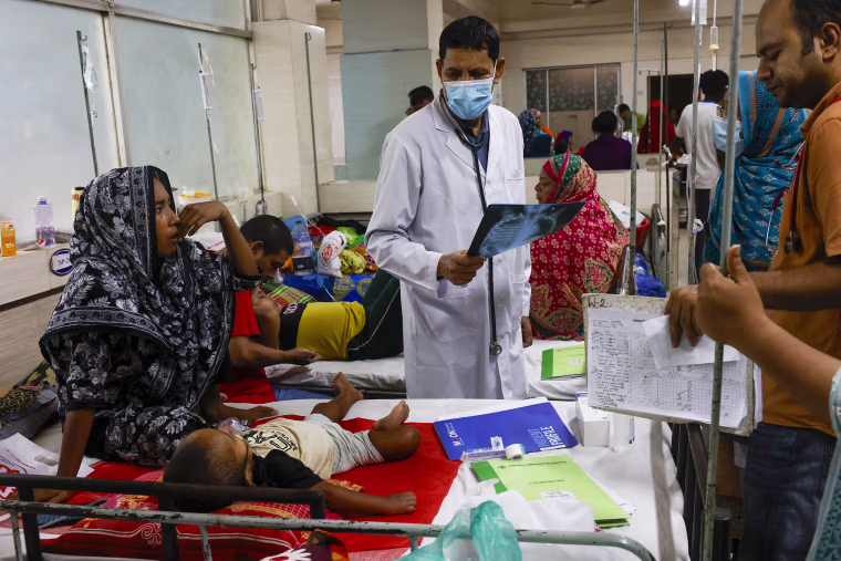 According to the WHO, measles typically kills two or three people per 1,000 cases, but in poorer countries the disease can be more deadly because of factors such as malnutrition. Syed Mahamudur / NurPhoto via Getty.