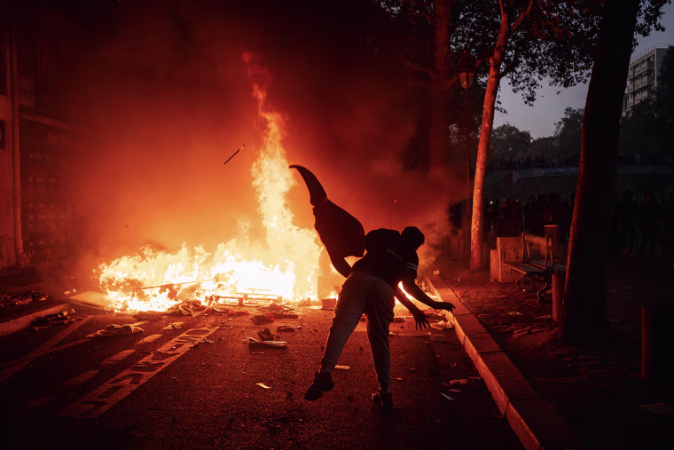 Violent protests erupt across France as civilians rally over the cost of living.