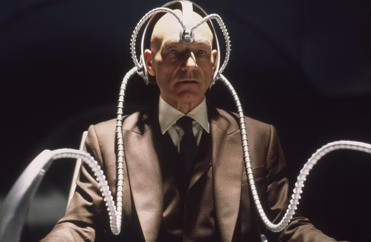 Patrick Stewart as Professor X.