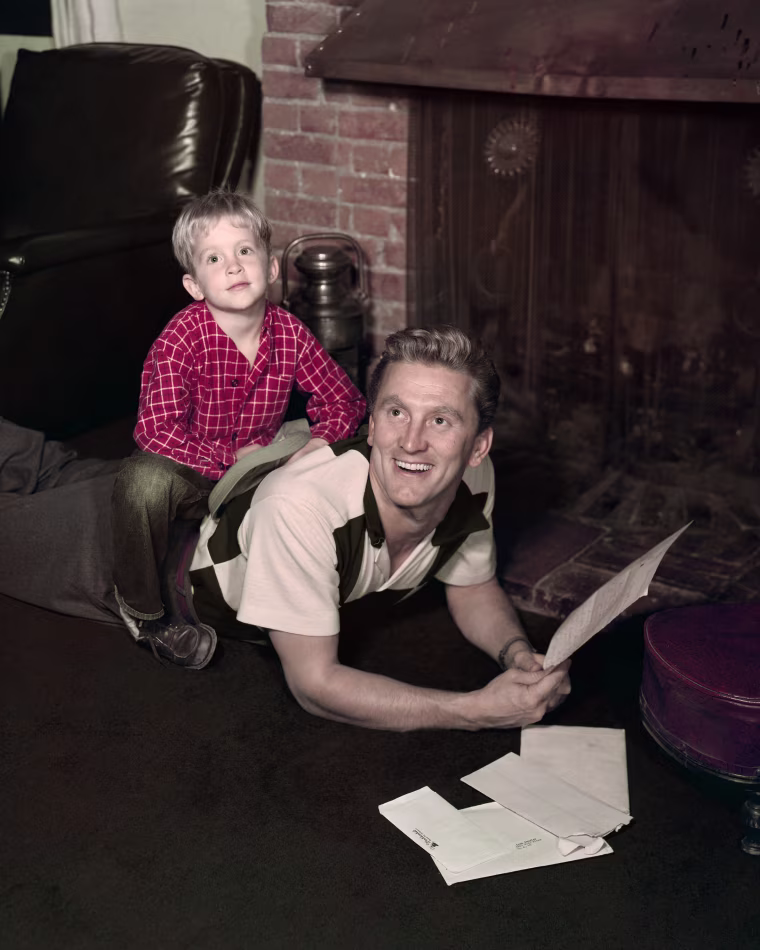Kirk and Michael Douglas