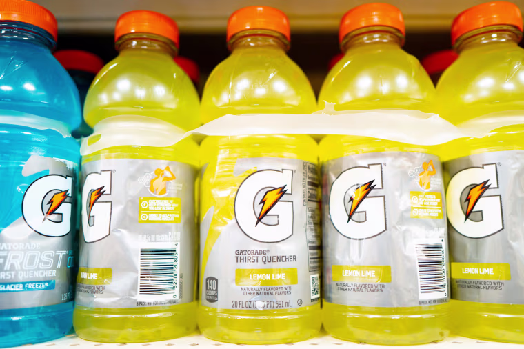 Bottles of Gatorade sit on shelves at a Target store on June 4, 2025 in Austin, Texas.