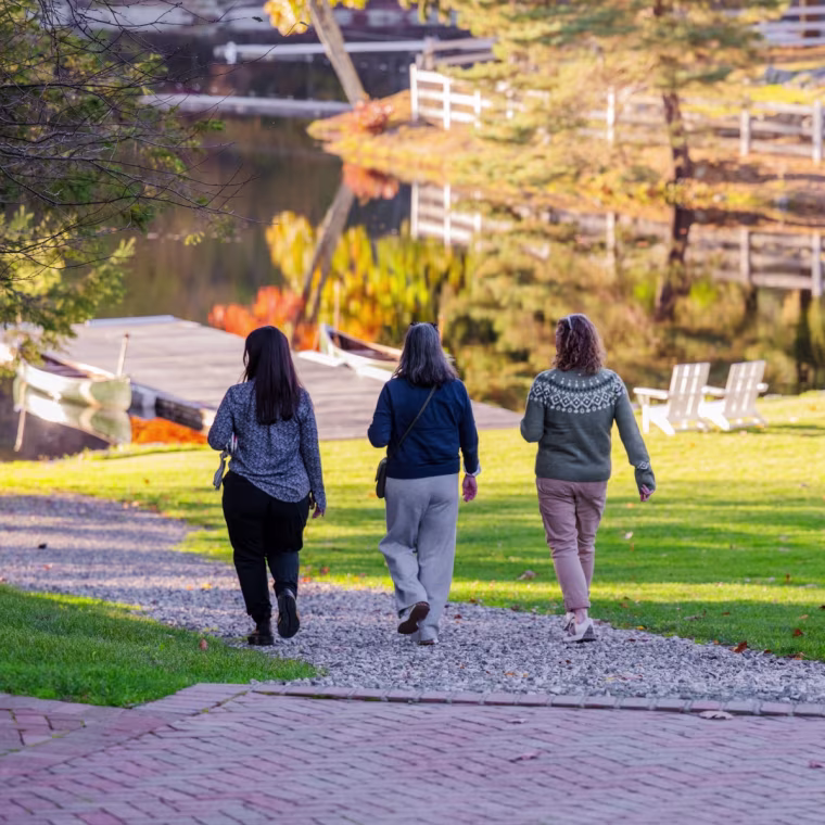 Between programming, guests explored the scenic Cedar Lakes Estate property.
