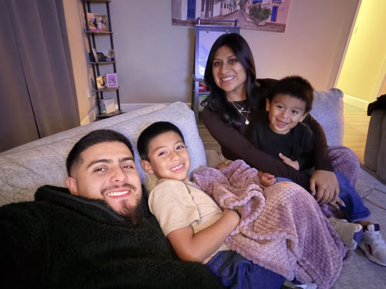 Levano and her family.