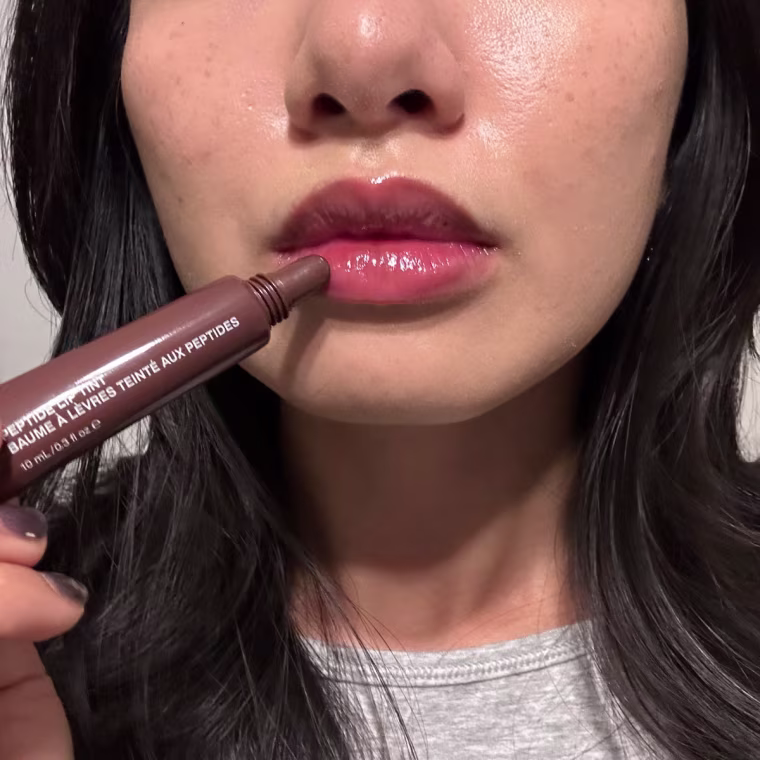 A close-up look of Rhode's Peptide Lip Tint
