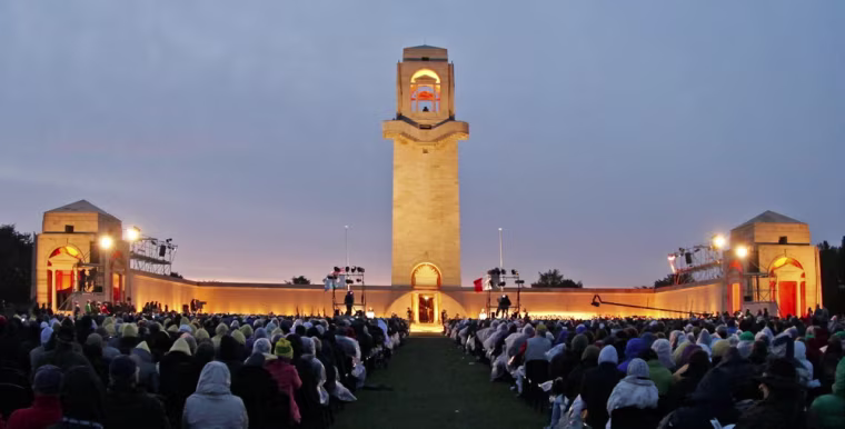 Australian visitors attend the wreath-laying ceremonies at the Australian National Memorial in Villers-Bretonneux, northern France, during Anzac Day, April 25. The ceremony marks the 94th anniversary of the recapture of the village of Villers-Bretonneux on April 25,1918.