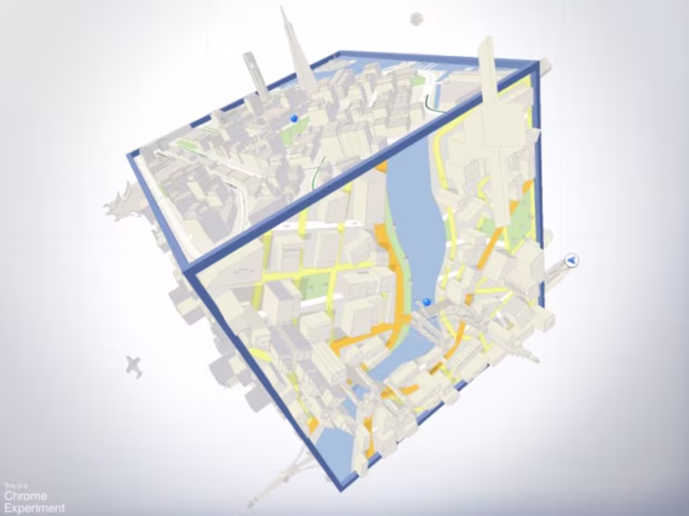 Google Maps cube