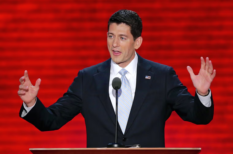Republican vice-presidential nominee Paul Ryan delivers his speech last night at the Republican National Convention in Tampa.