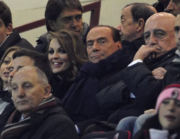 Silvio Berlusconi and Francesca Pascale attend a soccer match on Dec. 4 in Milan.
