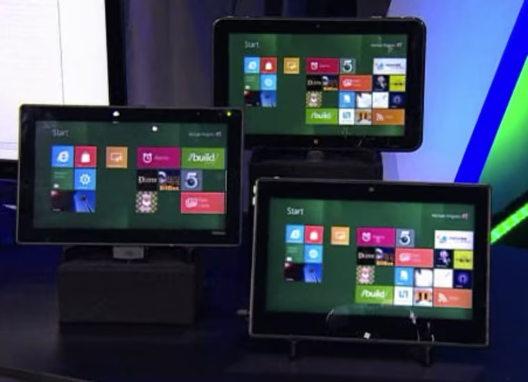 Prototype tablets running Windows 8