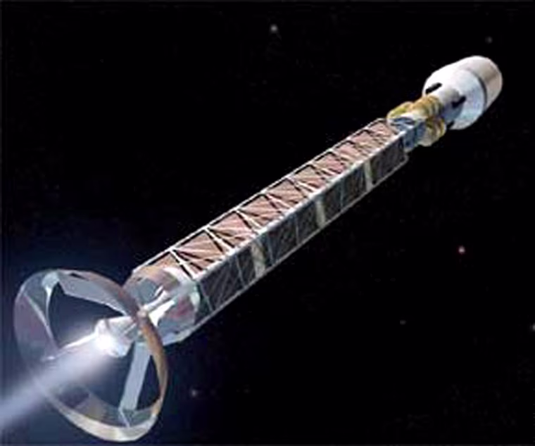 Artistic rendering of antimatter rocket