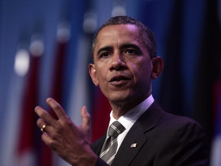 President Barack Obama speaks at a news conference after the 2012 NATO Summit at McCormick Place in Chicago, May 21, 2012.