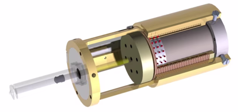 Image of futuristic needleless syringe