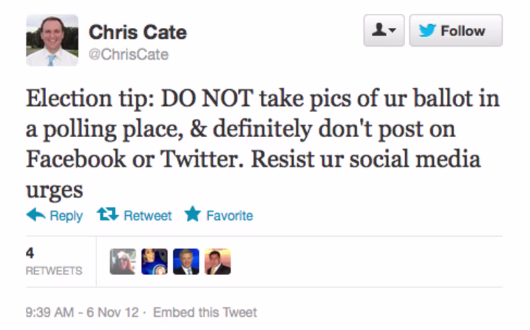 Chris Cate tweet