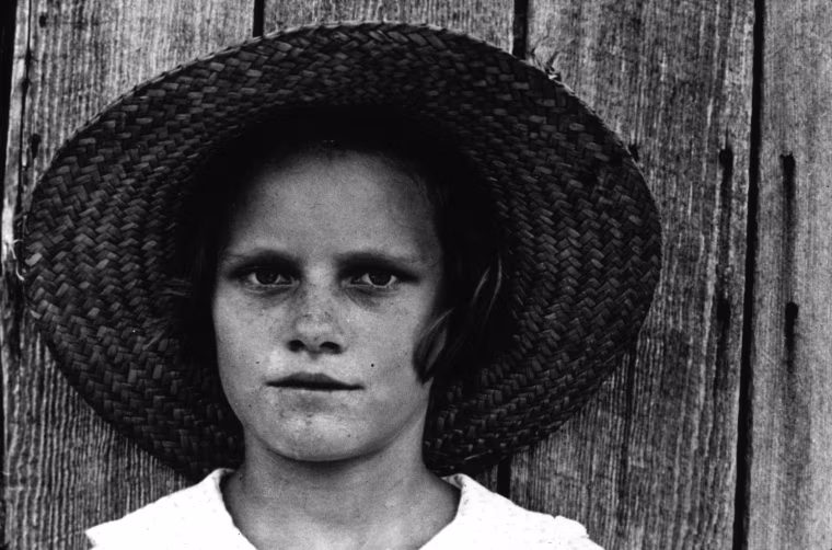 Lucille Burroughs, the daughter of a cotton sharecropper in Hale County, Ala., Jan. 1, 1936.