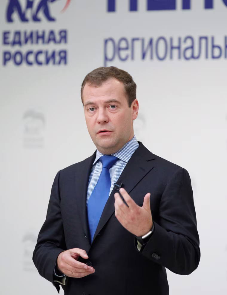 Russian Prime Minister Dmitry Medvedev.