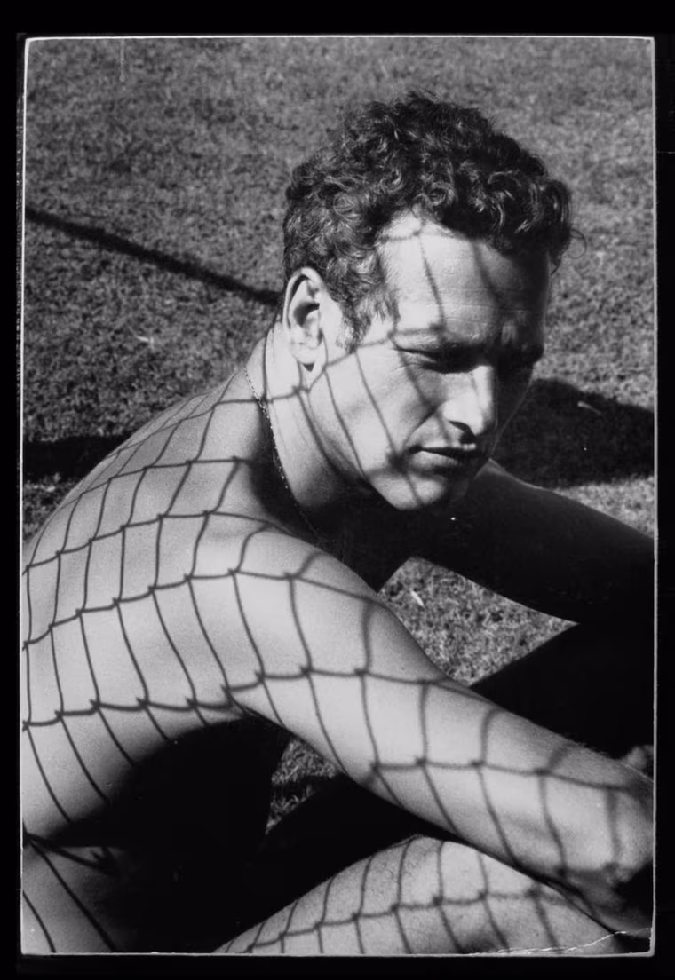 Paul Newman sits in Malibu, Calif., 1964.