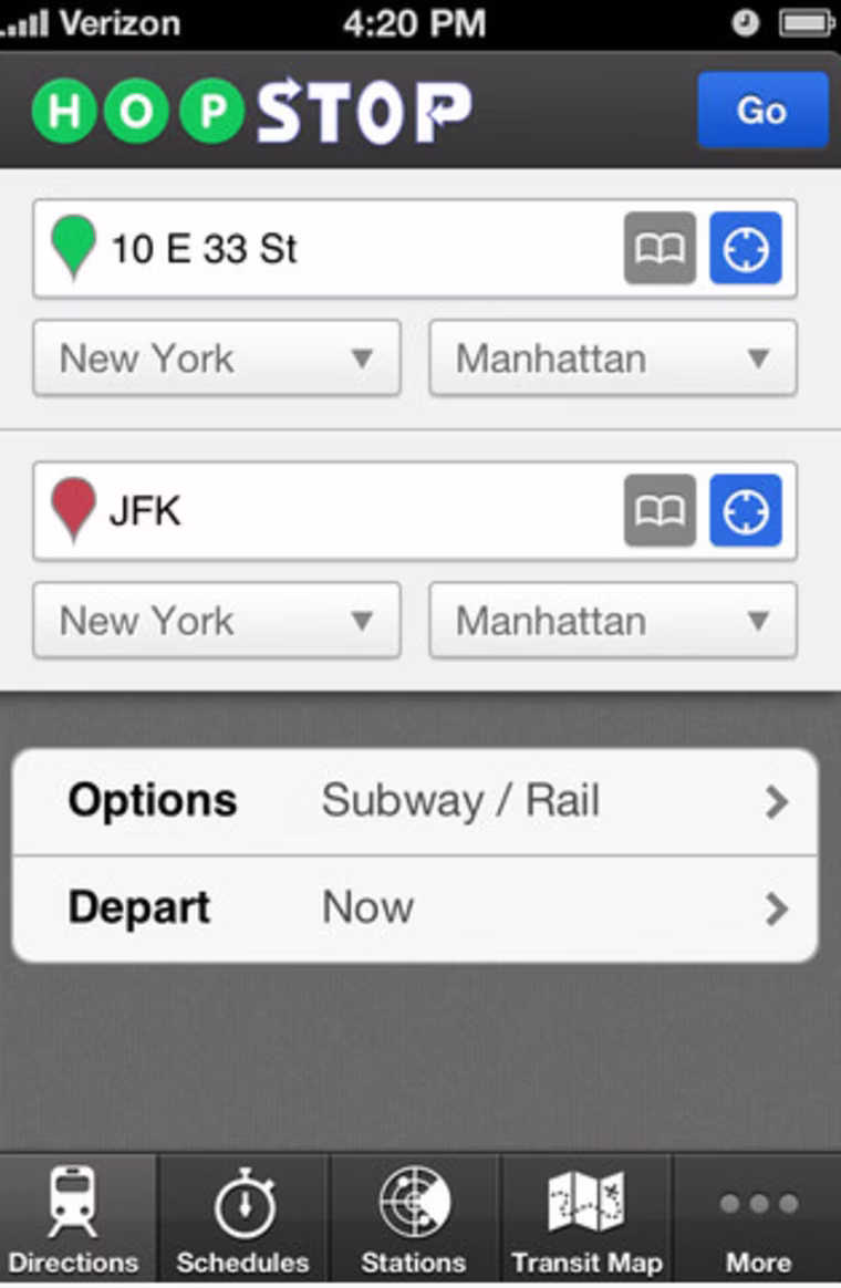 HopStop app