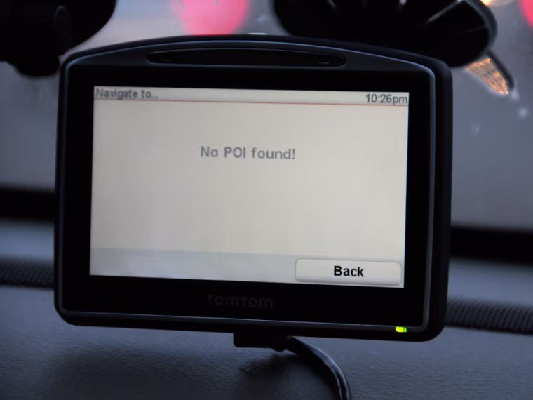 \"No POI found\" on navigator screen