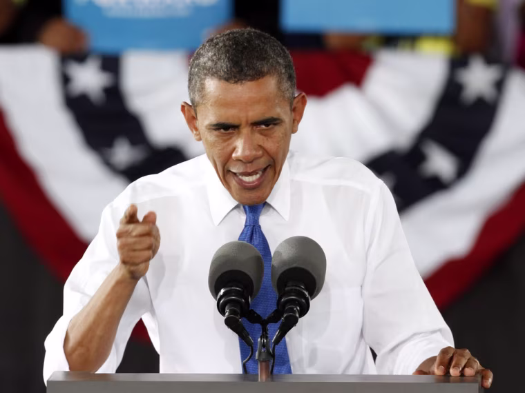 President Barack Obama gestures during a rally in Virginia Beach, Va., Thursday, Sept. 27, 2012.