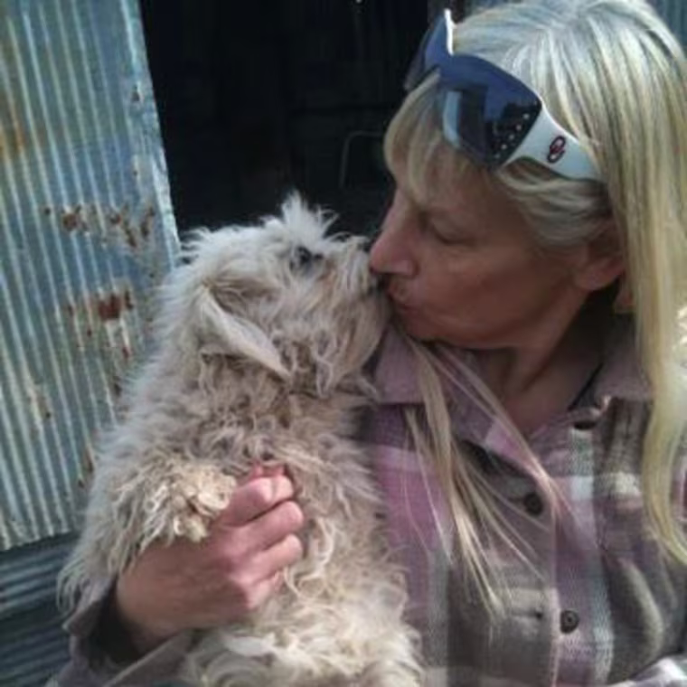Toni Bowser, one of the coordinators for Operation Roger, helped rescue several dogs from a crowded shed in Oklahoma.