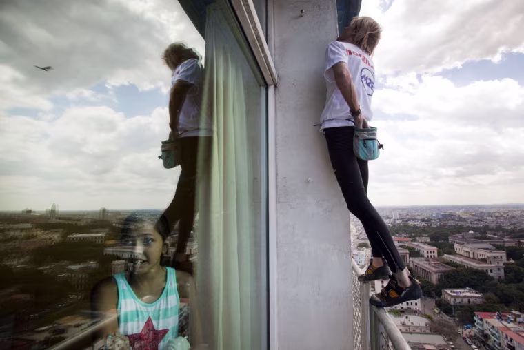 Alain Robert of France, who is known as