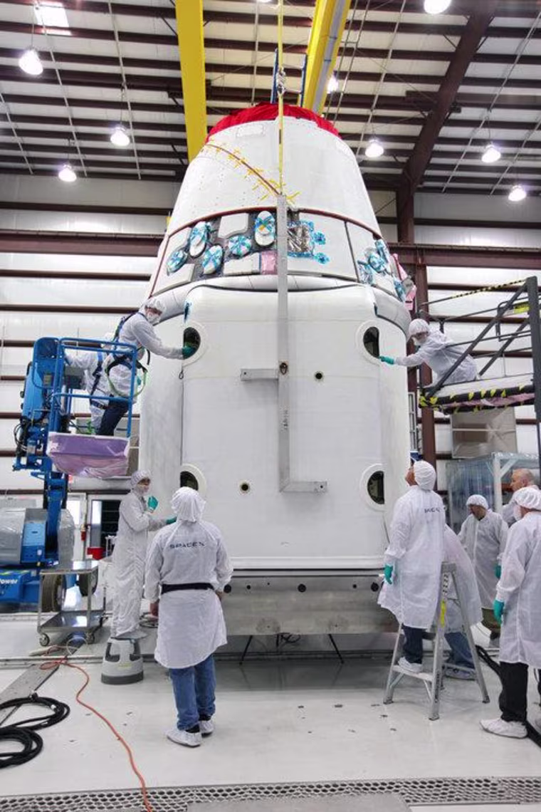 This Dragon spacecraft will launch on the upcoming SpaceX CRS-2 mission. The flight will be the second commercial resupply mission to the International Space Station by SpaceX.