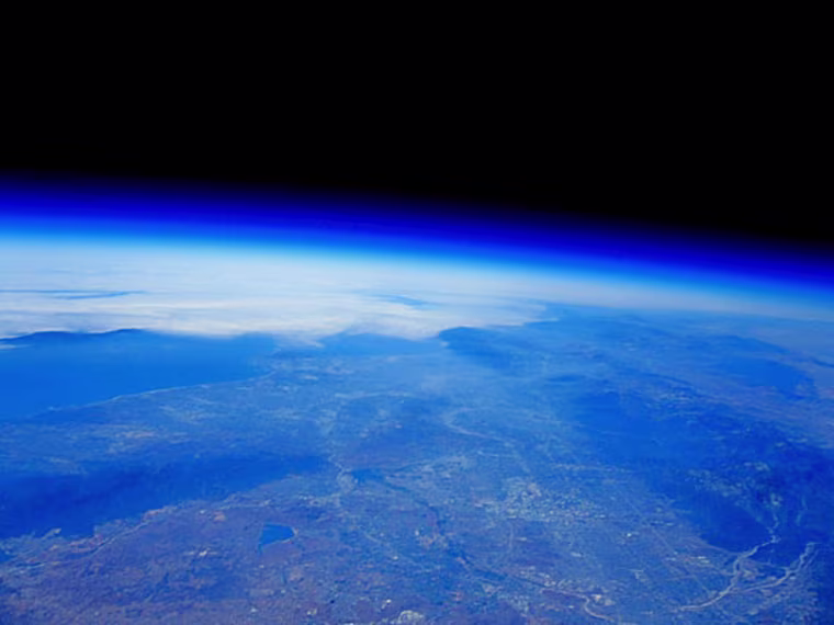 The Los Angeles Basin as seen from the edge of space in August 2010.