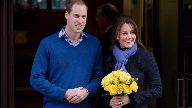 Prince WiIliam and Duchess Kate when they left the King Edward VII hospital in central London in 2012, the last time Kate was treated for hyperemesis gravidarium.