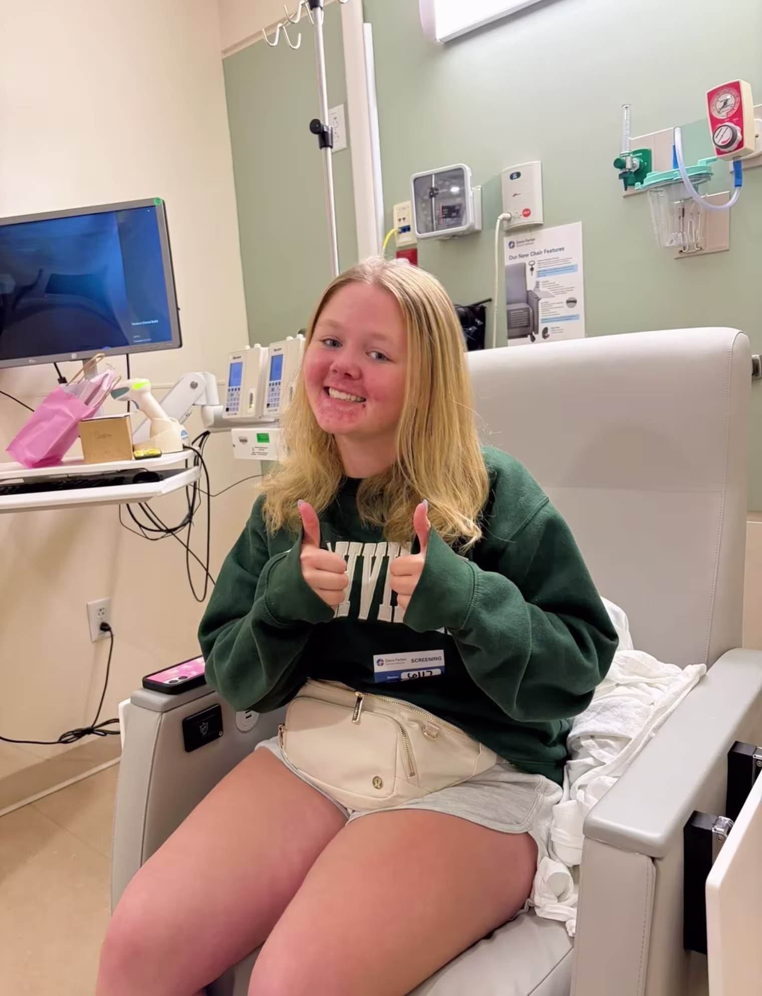 Jo Henderson's last day of chemotherapy was in June, just two months before she started her freshman year of college.