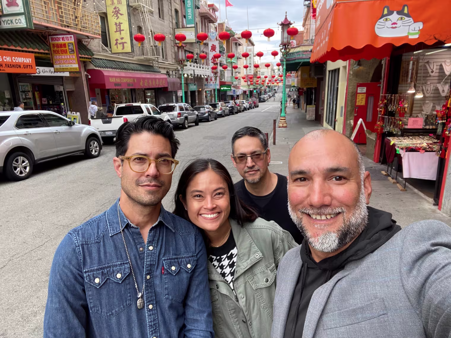 Angelica with her brothers, including Ramon (right).