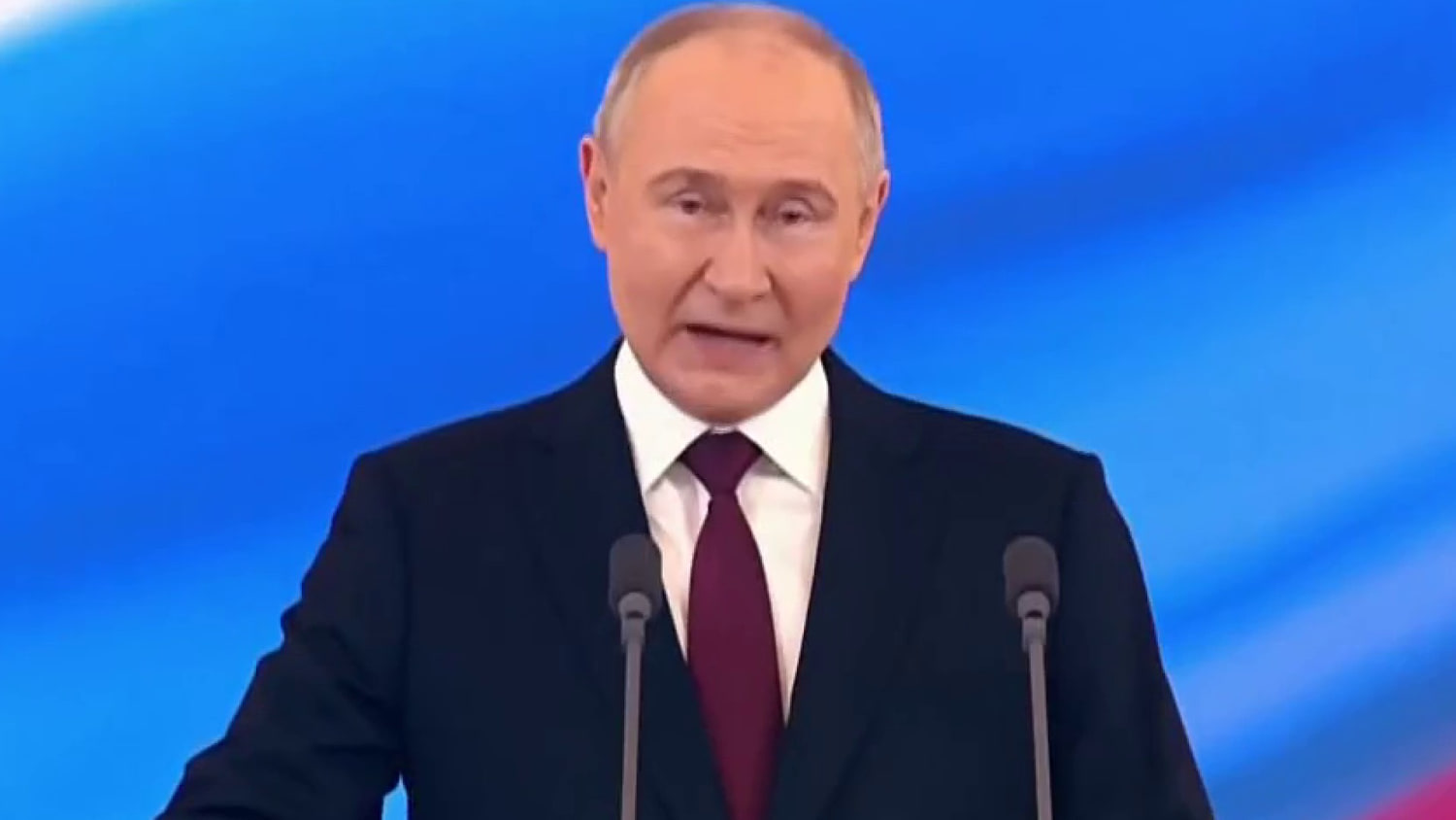 Putin projects ‘wartime image’ of Russia in fifth inaugural address