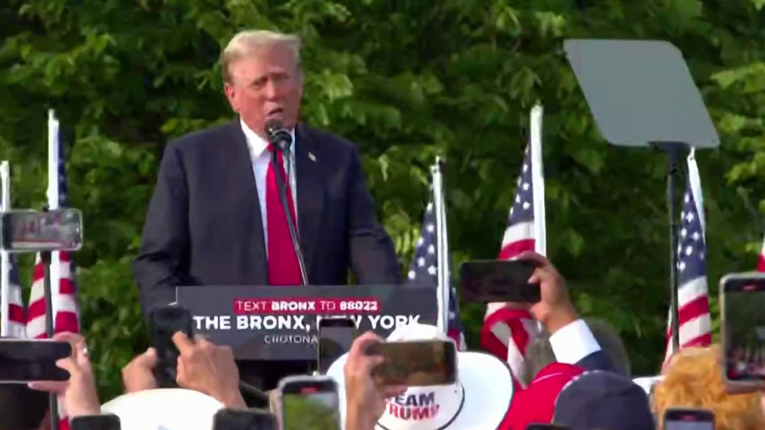 Trump holds campaign rally in the Bronx
