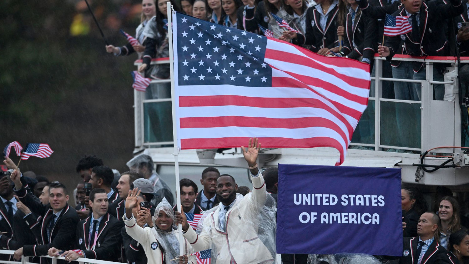 2024 U.S. Olympic team arrives at Opening Ceremony in Paris