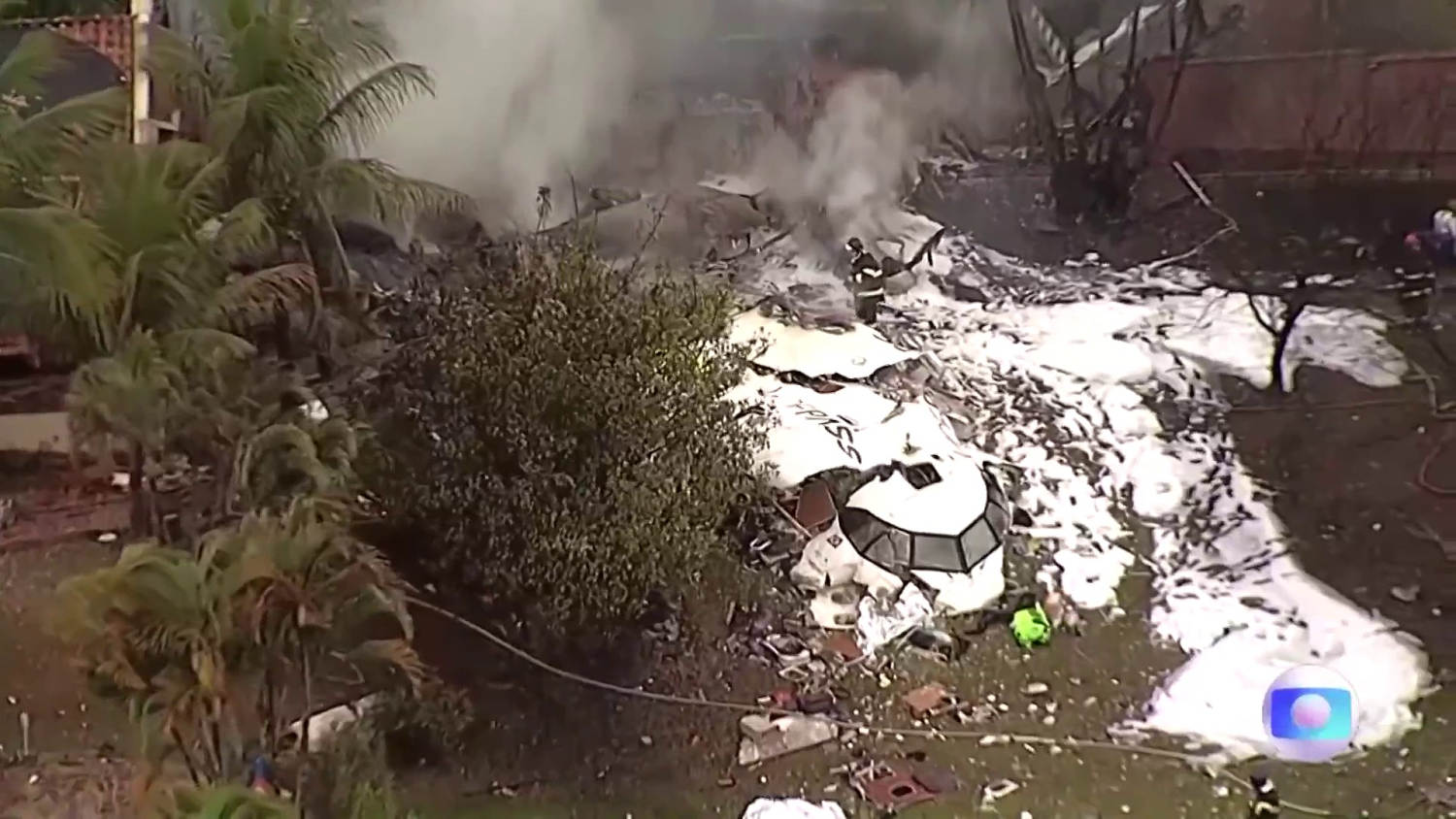 Aerial video shows site of Brazil plane crash