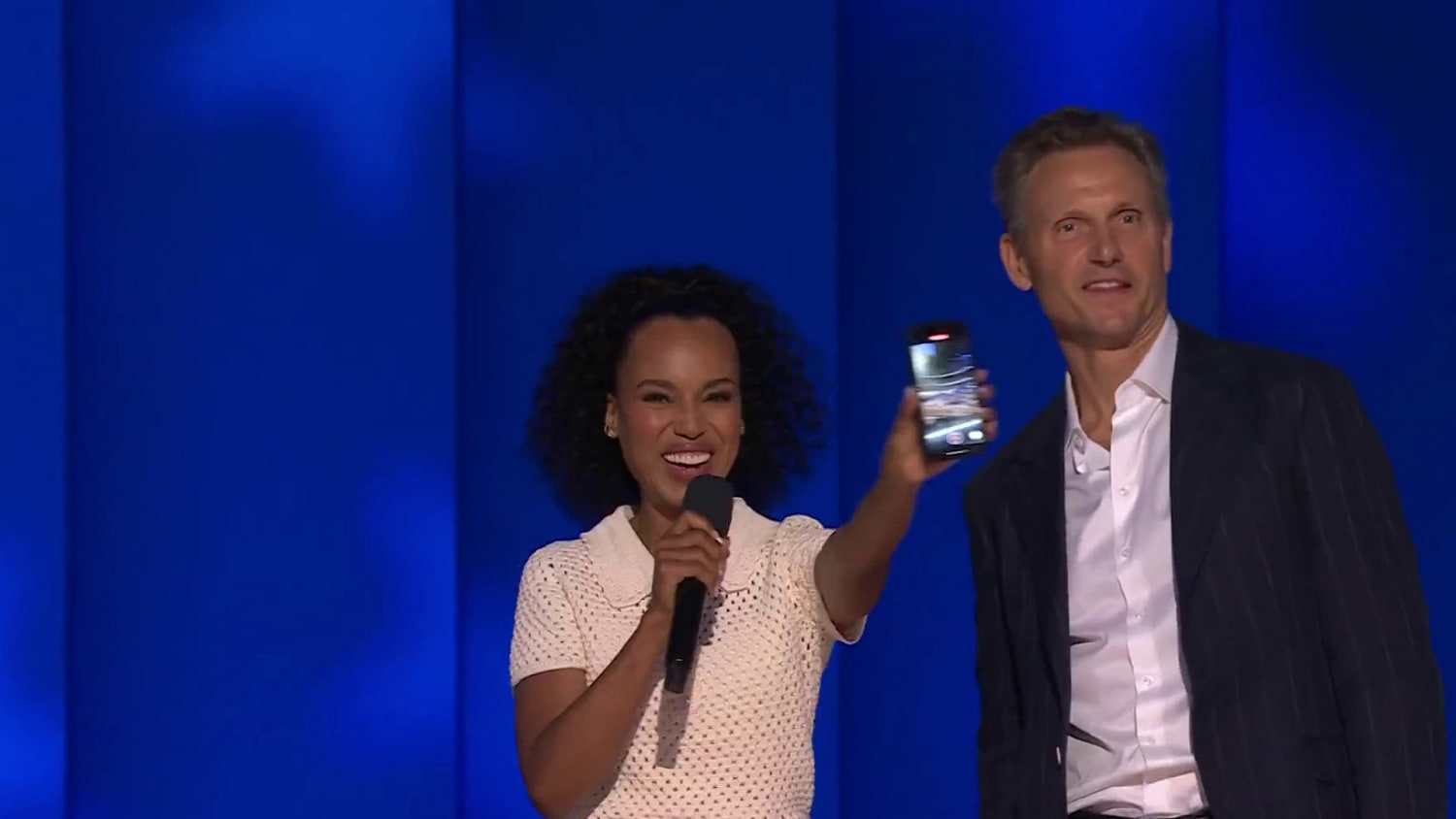 Kerry Washington and Tony Goldwyn reunite to support Harris at DNC