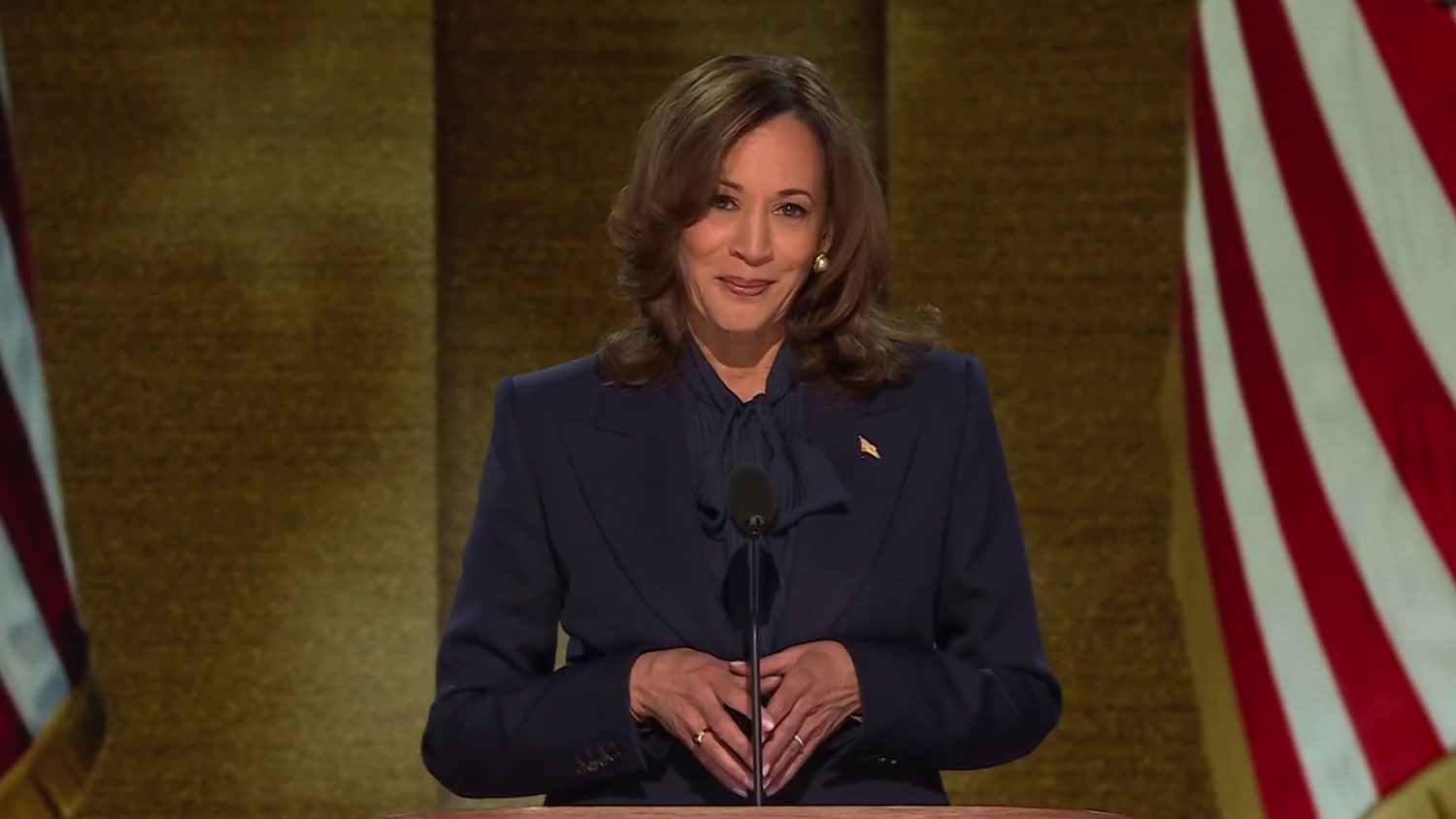 Harris accepts Democratic presidential nomination 'on behalf of the people'