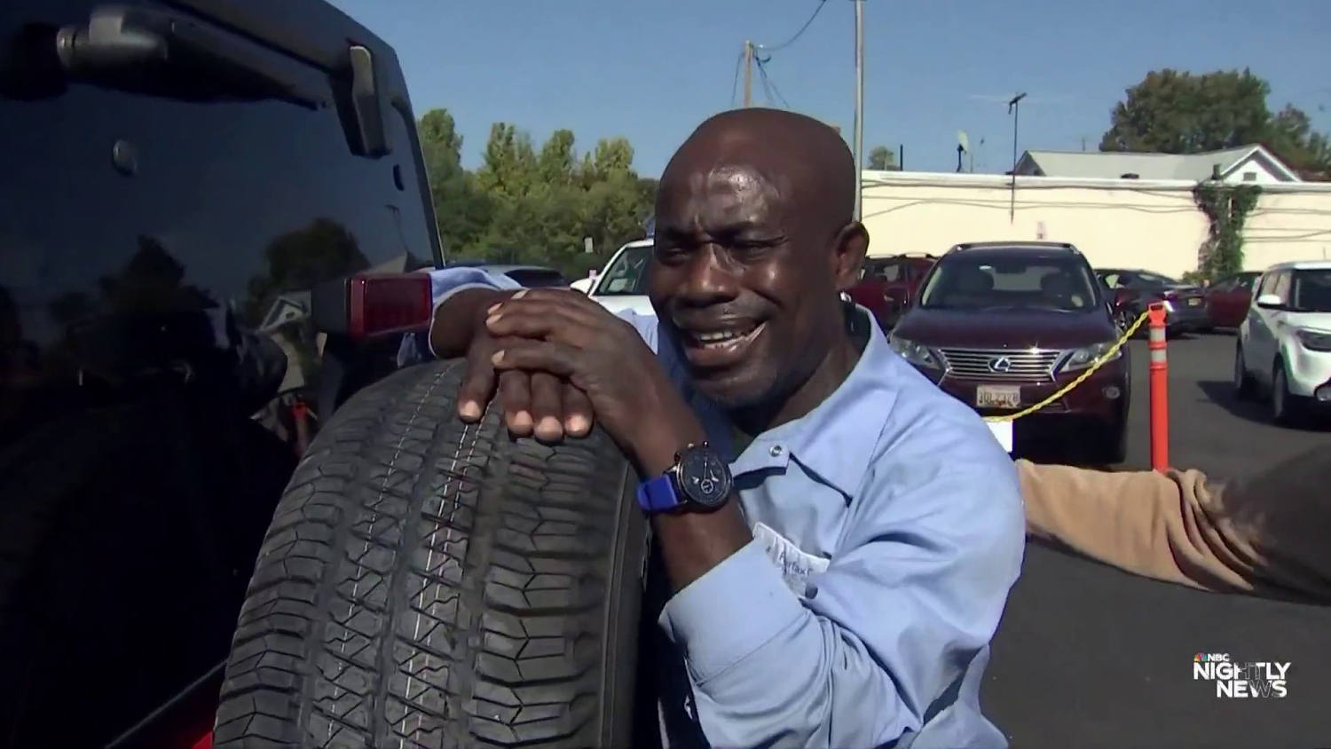 School custodian surprised with dream car by students