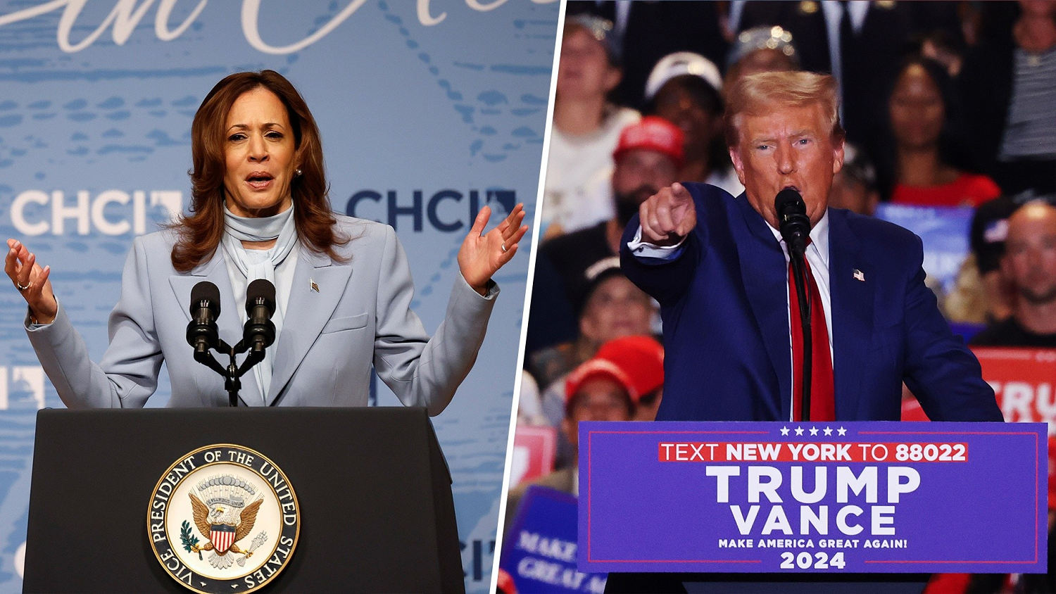 Harris pushes back on Trump campaign's themes on immigration