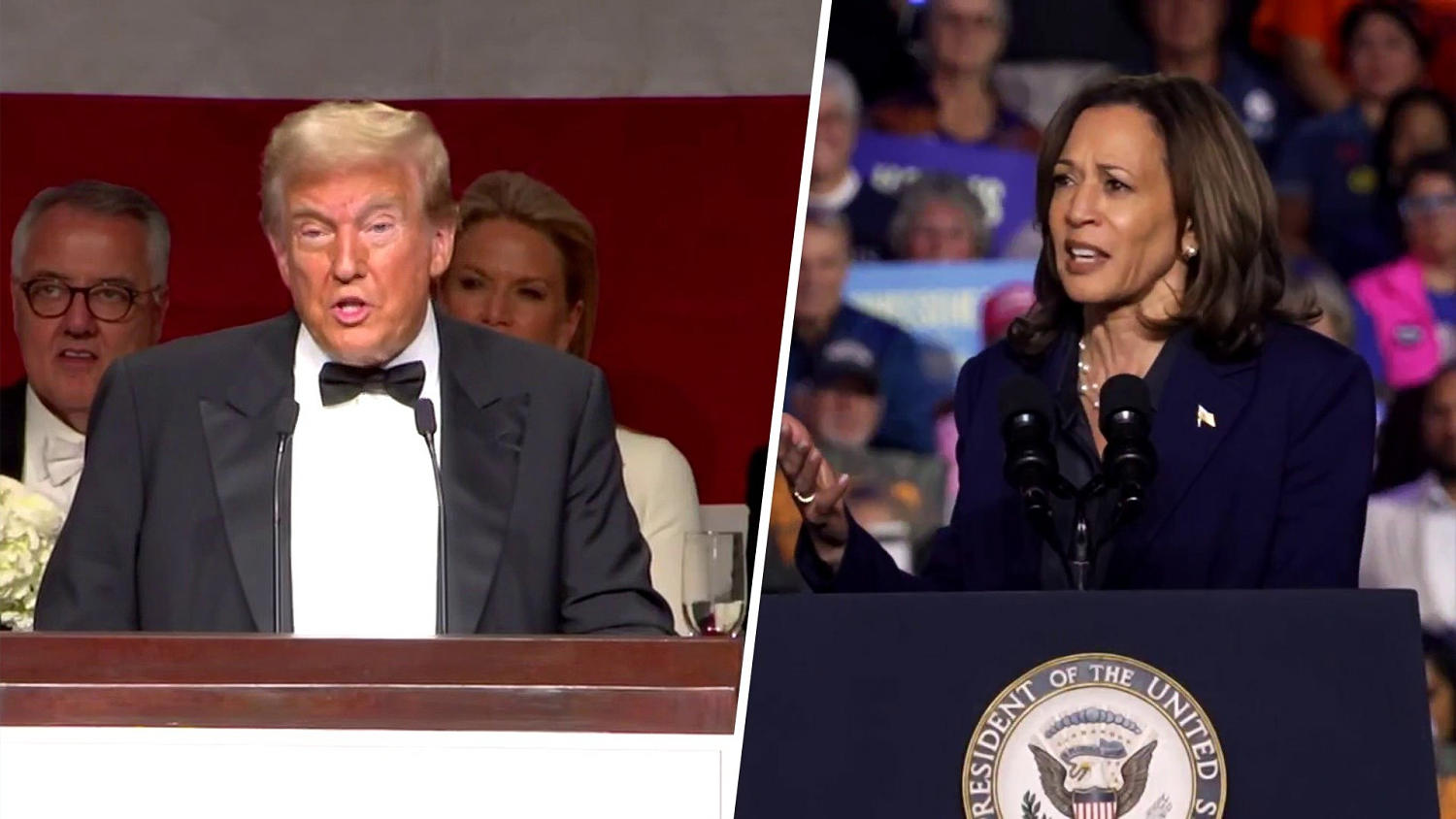 Trump, Harris trade jabs as they head for battleground Michigan