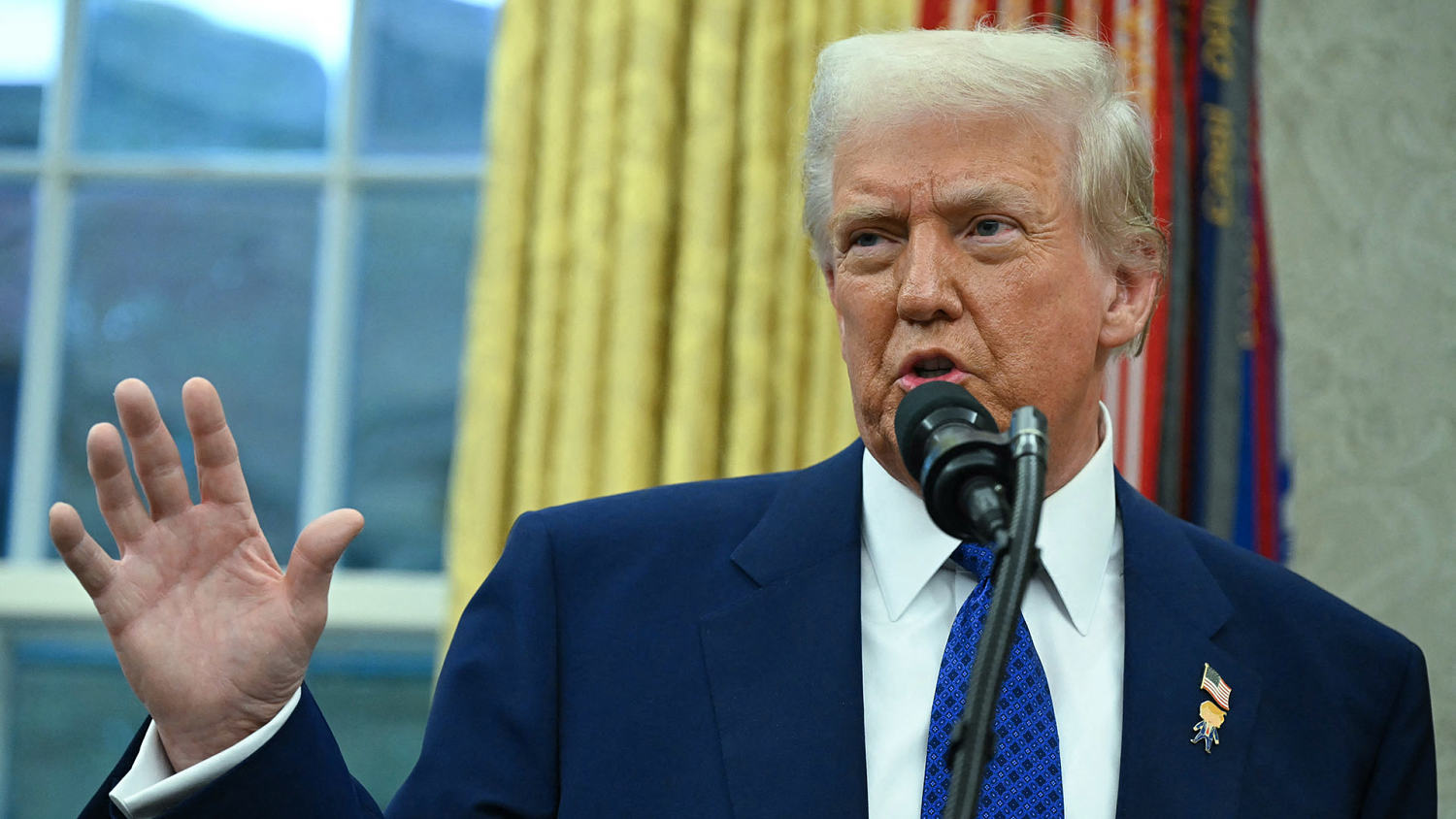 Trump delivers remarks at the White House