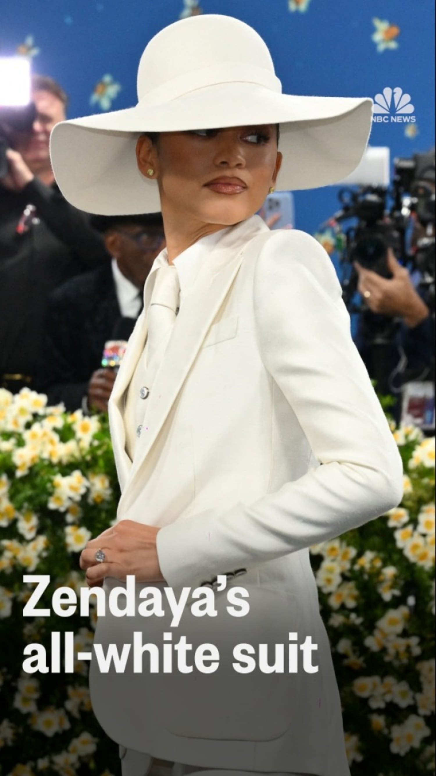 Zendaya dons all-white suit at the Met Gala