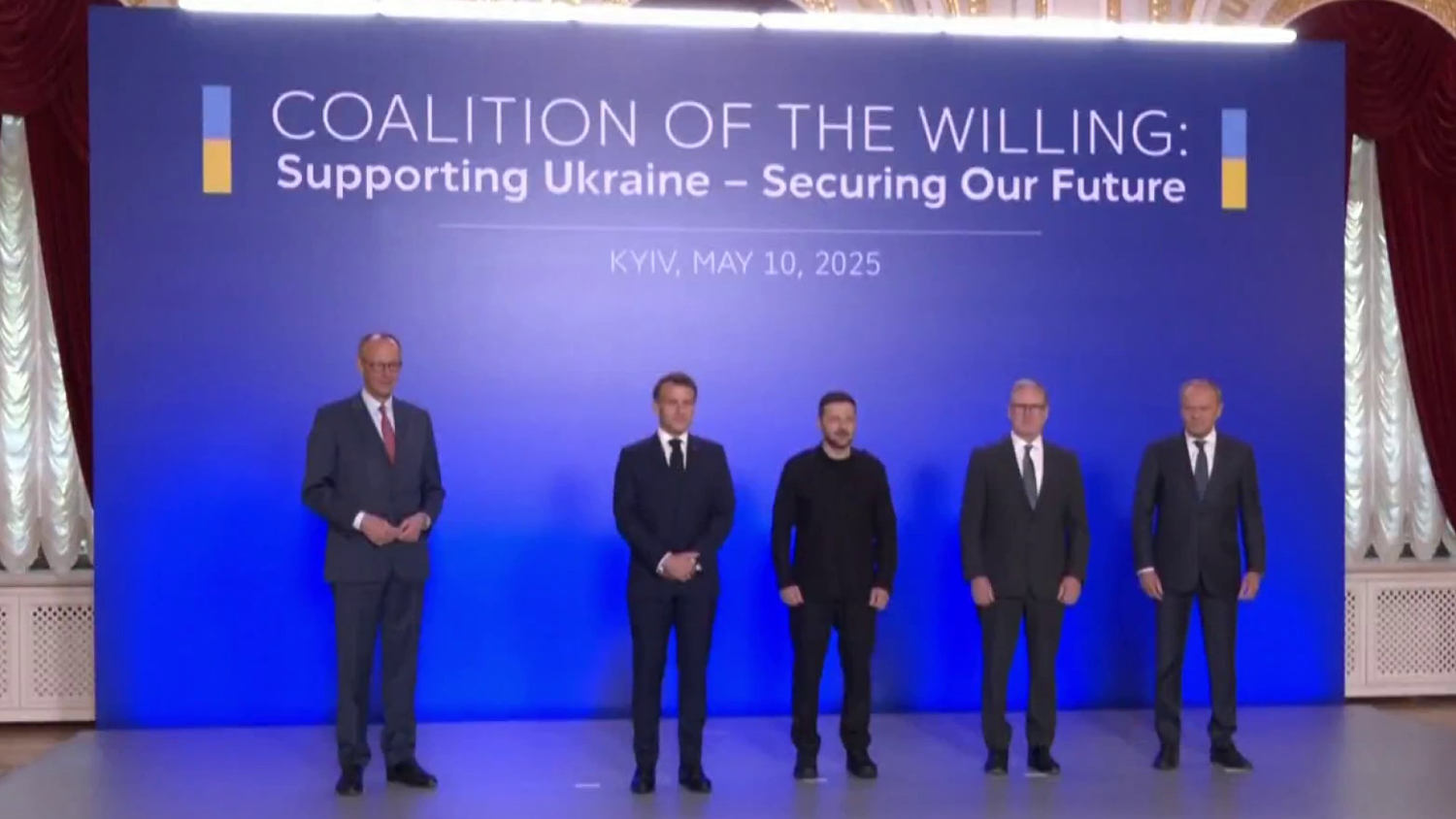 European leaders push Russia to accept ceasefire terms