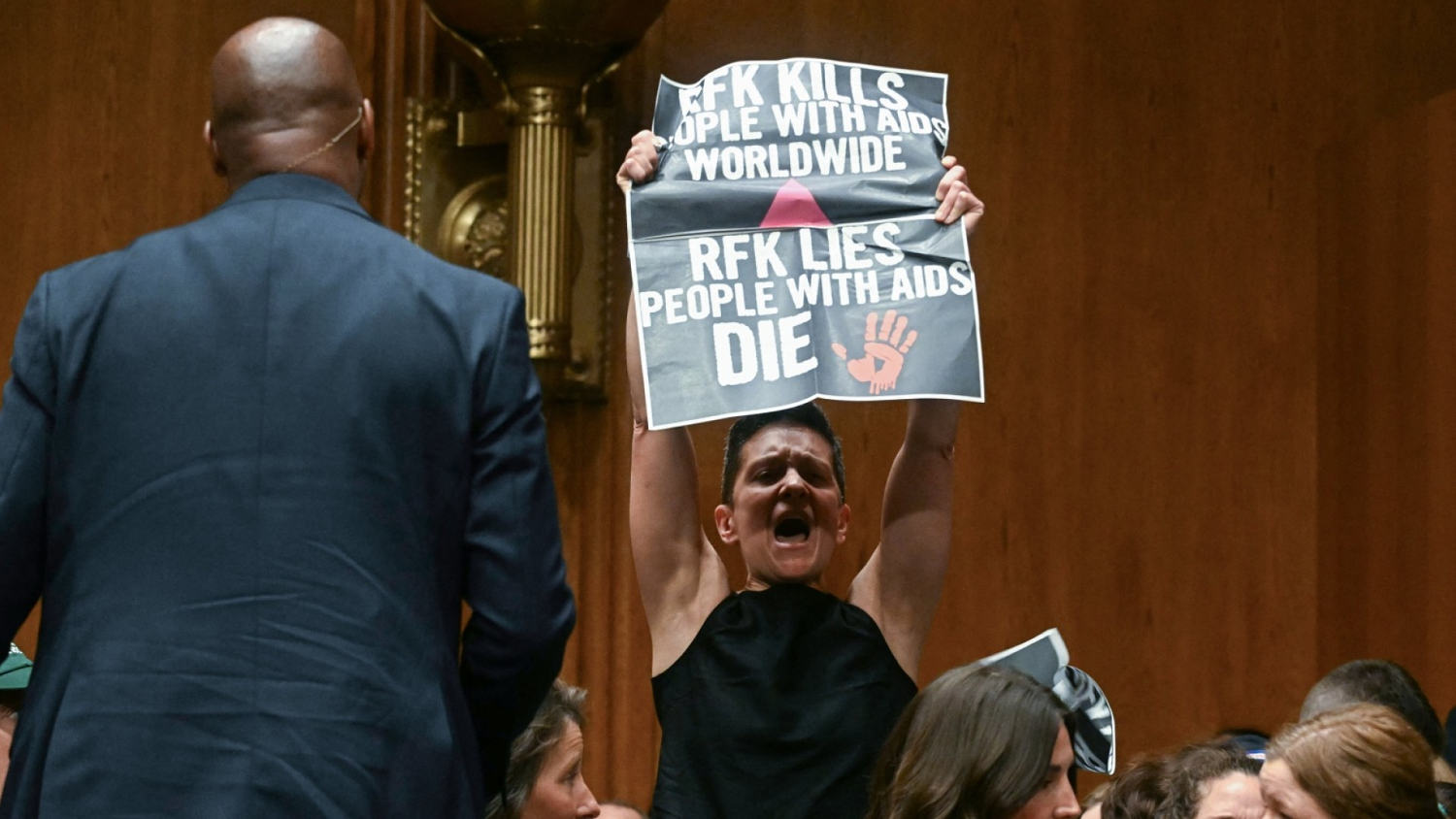 Protesters interrupt RFK Jr. during Senate hearing on HHS budget